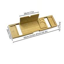 Bambusowa tacka do wanny, luksusowy stojak do przechowywania w łazience, odpowiedni na prezent do nowego domu, stojak na owoce w formie książki telefonicznej do wanny, prosty i kompaktowy prezent rozgrzewający, stojak na kieliszki do wina do wanny