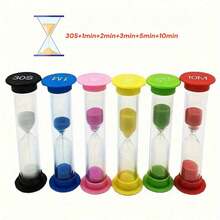 6个/8个彩色计时器,小型沙漏计时器,沙漏装饰,派对装饰,节日用品,家居装饰,生日礼物,返校礼物,情人节小礼物 - 多色2 - 查看 20