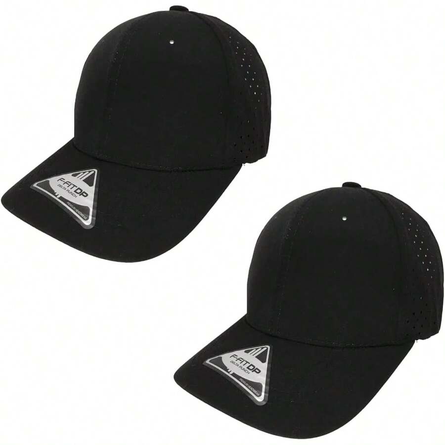 Genérico Gorra Negra F-Fit Punch 2 Piezas, 58 Circunferencia, Poliéster 95%, Elástico 5% - 1 - Ver 1