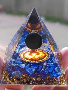 Kim tự tháp năng lượng Orgonite Reiki, quả cầu thạch anh tím tự nhiên, tinh thể chữa bệnh, dụng cụ luân xa, đồ trang trí, đá nhựa, đồ thủ công kim tự tháp trang trí nhà cửa, quà tặng, đồ trang trí để bàn bằng nhựa pha lê sáng tạo, thích hợp cho Giáng sinh, Halloween, Ngày của Cha. - Ngôi sao năm cánh màu xanh - Xem 30