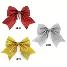 6pcs/24pcs/80Pcs 3cm Gold Flash Bowknot Christmas Ball For Christmas Tree Ornaments For Halloween New Year Christmas Pendant Ball Ornament