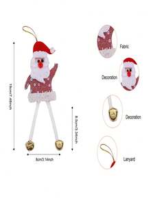 1pc Christmas Tree Hanging Ornament Decoration, Santa Claus & Five-Pointed Star Accessories, Small Pendant Bells, Party Atmosphere Decor, Home Decor, Christmas Gift, Valentine's Day, Suitable For Holiday Elements, Souvenirs, Gifts, Decorations, Restaurant & Living Room Decor