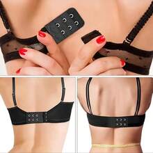 3/6/9件装加大码可调节弹性文胸延长带，2排3扣长款文胸后背夹，舒适文胸延长带，适合日常穿着和换季服装调整 - 彩色 - 查看 8