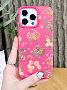 Handyhülle mit Gartenblumenstrauß, hübsches ästhetisches Blumendesign, modisches Schutzaccessoire für Damen, stoßfest, schmale Passform, kompatibel mit iPhone 16promax/16pro/16plus/16/15promax/15pro/15plus/15/14promax/14pro/14plus/14/13promax/13pro/13/12promax/12pro/12/11promax/11pro/11/X/XSmax