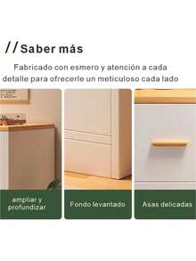 Mueble comedor 100x40cm con 4 cajones, ideal para espacios pequeños, diseño compacto y funcional, almacenamiento multiusos moderno - Blanco - Ver 6