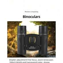 100x22 Mini Portable Hd Binoculars 30000m Long Range Folding Bak4 Fmc Optics For Hunting Sports Outdoor Camping Travel - 100x22 - View 7