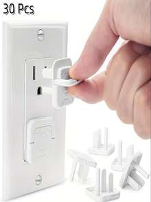 30/60pcs Outlet Covers - Electrical Outlet Plugs Safety Covers, Prevent Electric Shock - White - View 3
