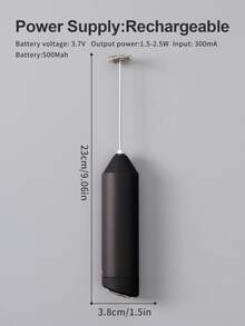 AOYI 1pc Rechargeable Handheld Portable Mini Electric Milk Frother Foamer Mixer With Charging Cable - Multicolor - View 9