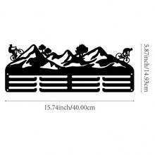 1件装户外运动山地自行车比赛奖牌展示架，金属墙面装饰收纳架，运动员礼物