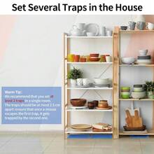 High-Efficiency Sticky Mouse Traps (8/12-Pack) | Super Strong Adhesive Glue Boards For Mice, Cockroaches, Spiders & Insects ,  Indoor/Outdoor Use & Easy To Install