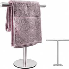 BTOOTB Soporte para Toallas de Mano, Toallero Vertical en Forma de, Toallero Negro Mate de Acero Inoxidable, Adecuado para Encimeras de Baño, Cocina y Tocador, Estilo Minimalista (Plata) - pago - Ver 12