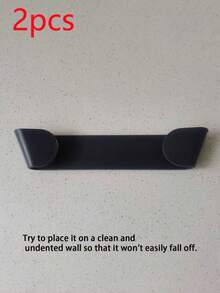 2/4 壁挂式锅盖架、厨房锅盖收纳盒、锅盖固定器、自粘式墙面安装、收纳整理器、锅盖固定器、嵌入式橱柜壁挂式安装、锅盖挂钩（黑色