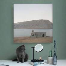 ​​Custom  Lake House Wall Art - 1:1 Size Matching Modern Minimalist Print For Living Room, Bedroom, Office Decor (24x36 Inch)​