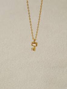 GAGAFEEL 1 pieza de collar de joyería de mujer con colgante cuadrado de circonita chapado en plata esterlina S925, regalo elegante