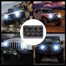 1个 AURUM BEAM 高/低光束日间行车灯 4X6 卡车大灯 5 英寸方形灯改装越野车灯 汽车 LED 大灯