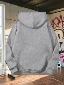 Suéter de unicolor para hombres, sudadera con capucha forrada térmica para otoño/invierno, de manga larga y cálida, gris, adecuada para actividades al aire deportes en otoño/invierno, puede ser un regalo para amigos, esposos, novios - Gris Claro - Ver 3