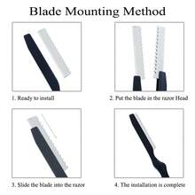 Meisha 50/100 شفرة حلاقة من الفولاذ المقاوم للصدأ لتشذيب الشعر وتنعيمه في صالون الحلاقة C0013A