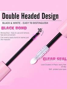 Set Bulu Mata Alami D Curl 144pcs, Termasuk Bulu Mata Tunggal 11-13mm dengan Lem Bulu Mata dan Pinset, DIY di Rumah - Hitam - View 8