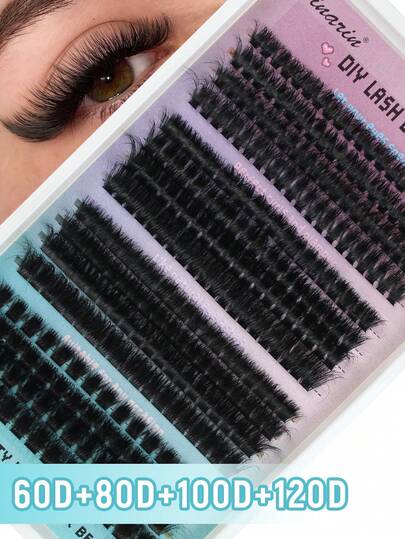 Hinarin 7 Pairs D Curl Clear Band Lashes Wispy Natural Cat Eye Lash 13mm False Eyelashes Wispy Eyelashes 3D Volume Strip Eyelashes Soft Lashes Pack For Travels And Parties