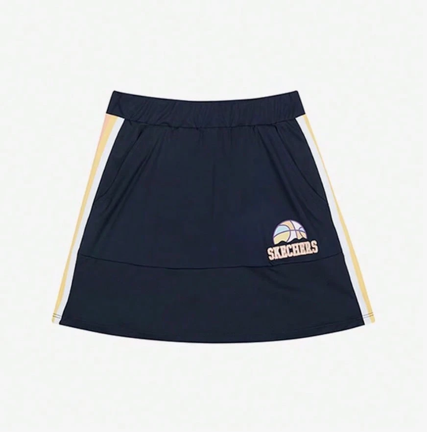 Skechers Tween Girl Breathable Contrast Striped Athletic Skirt