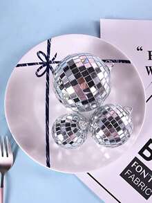 Boule de cristal de Noël, boule de plastique à effet disco, petit miroir réflecteur, pendentif miroir