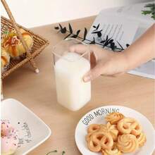 6/4pcs 16.9/12.8oz Square Crystal Glass Drinking Glasses Set, Clear Stemmed Beverage Cups For Iced Coffee, Multi-Purpose Barware For Home Kitchen, Party Use, Restaurant-Grade Entertaining Essentials, Best For Christmas, Perfect For Thanksgiving