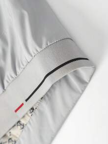 Men Long Sleeve Fashionable And Simple Zip Up Jacket, Fall - Grey - View 3