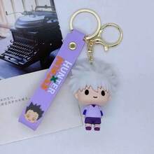 1个猎人动漫钥匙扣奇犽揍敌客西索酷拉皮卡小杰富力士卡通手工吊坠，汽车背包挂件小礼物，理想的派对礼物，圣诞礼物，生日礼物（款式颜色随机） - 彩色 - 查看 5