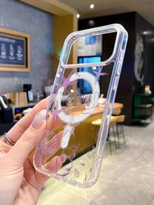 Lilafarbene Schutzhülle mit Seestern-Muster, magnetische Handyhülle für den Sommer-Strand-Stil, ästhetisches süßes Design, stoßfester Fallschutz, kompatibel mit iPhone 17Promax 17Air 16E 16 15 14 13 12 11 X XS XSMAX Plus Pro S25Ultra S25EDGE S25 S24 S23 S22 plus FE Hülle - Transparenz(clear) - Übersicht 3