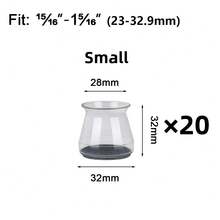 4/8/20 Stück runde Stuhlbein Bodenschoner, Möbelgleiter für Hartholzböden, Silikonkappen für Stuhlbeine, schützt Böden vor Kratzer und reduziert Geräusche, schützt Böden und Stuhlbeine, geeignet für Küche, Wohnzimmer, Schlafzimmer (Transparent)
