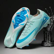 1 双推荐新款足球鞋，适合学校、学生、比赛、训练、低帮、长钉、耐磨、防滑、适合青少年和成人、男女通用 - 月色 - 查看 3