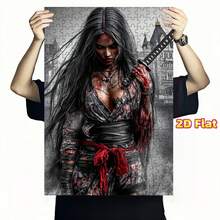 1 Caja (1000 piezas) Rompecabezas plano 2D para adultos con estampado floral sangriento de kimono, mejora la coordinación mano-ojo, regalo educativo para Halloween, Acción de Gracias, Navidad, Año Nuevo, Día de San Valentín, para mayores de 14 años, juego de rompecabezas avanzado para adultos