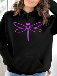 Minimalist Dragonfly Hoodie Dragonfly Lover Gift, Vintage Distressed Dragonfly Shirt, Unique Gift For Her, Nature Hoodie
