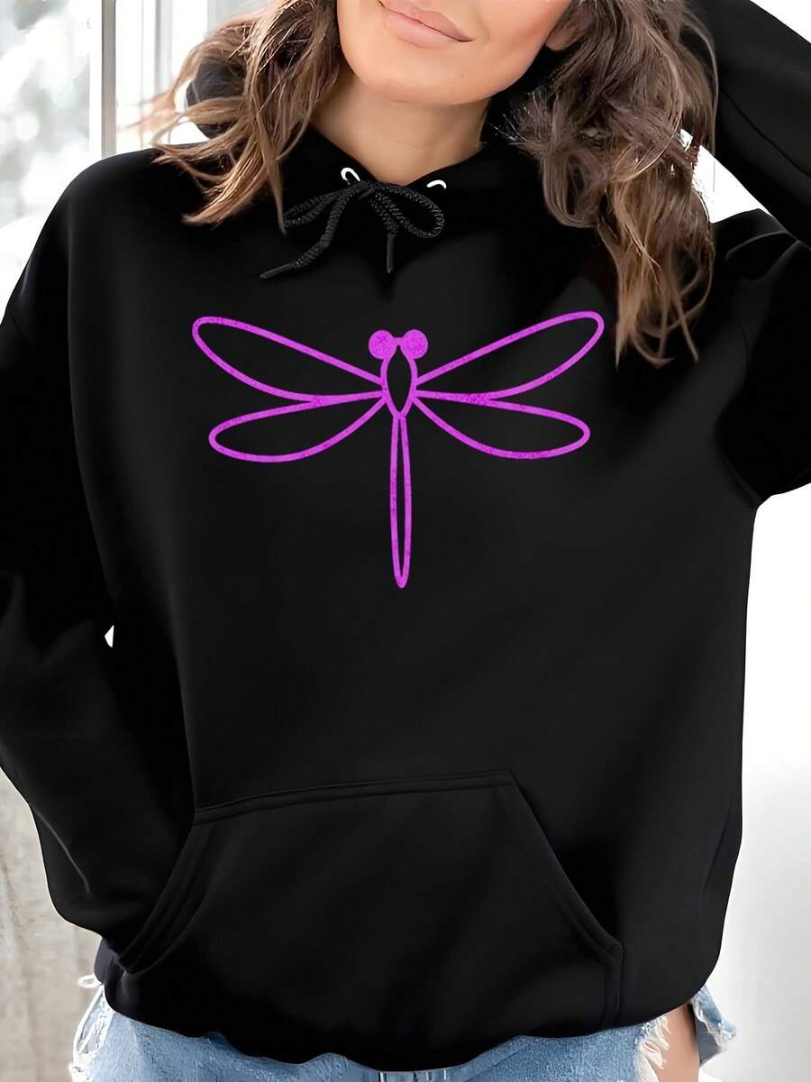 Minimalist Dragonfly Hoodie Dragonfly Lover Gift, Vintage Distressed Dragonfly Shirt, Unique Gift For Her, Nature Hoodie