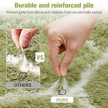 Fast LogisticsArea Rug For Living Room Bedroom 4X6 Feet Soft Shaggy Rug Plush Fluffy Rugs Modern Moroccan Geometric Carpets AntiSkid Durable Carpet For Dorm Nursery Green And WhiteFast Logistics