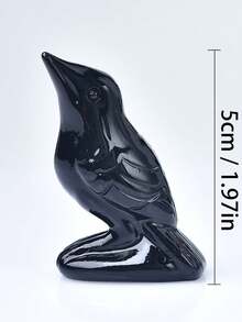 CUPIDCRYSTAL Figurină de corb sculptată din cristal natural, un cadou de piatră de cristal potrivit pentru decorarea casei, cristal vindecător cu piatră de meditație energetică, o alegere perfectă de cadou de Halloween pentru familie și prieteni.