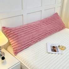 1pc Minimalist Solid Color Rabbit Fur Ruffle Pillowcase (Pillow Insert Not Included), Thick Milk Plush Pillow Cover, Snowflake Plush Double-Sided Plush, Cloud-Like Soft & Comfortable, Fashionable & Simple, Delicate & Warm, 5 Sizes Suitable For Sofa, Bedroom, Hotel, King, Queen, Twin Beds, Skin-Friendly, Breathable, All Season, Machine Washable - White - View 12