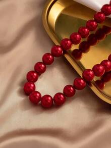 1 pezzo Collana con catena di perle, elegante e sofisticato stile francese