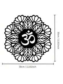 HELLOYOUNG Decorațiune murală metalică Lotus Flow - Medalion floral Zen Yoga cu petale care filtrează lumina. Decorațiune murală metalică cu tematică yoga, cu modele Mandala, concepută pentru a spori energia spirituală în decorul modern al casei. Creează o ambianță pentru spații de meditație, potrivită pentru decorul modern al casei, decorarea casei, decorul camerei.