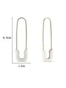 1 Pair Women's Fashion Brooch Earrings, Suitable For Daily Wear - Silver - View 4