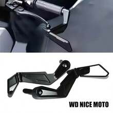 WD NICE MOTO Espejo retrovisor de motocicleta WD NICE MOTO, protector de mano para modificación de motocicleta, universal antideslizante, adecuado para manillares de 7/8 pulgadas (22 mm) y aberturas de extremo de varilla de 13-18 mm en bicicletas deportivas y de calle