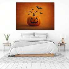 Darks Romantic Poster Vintage Halloween Canvas Wall Art Melons And Batss For Livings Room Bathroom Home Decor(Ginger48)Kitchen Decor Home Decor Bedroom Apartment Decor Framed Wall Art Wall Decor - Ginger - View 4