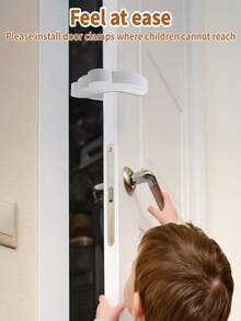 3/2/1件装 熊形儿童抽屉门防夹手装置，免钻孔门挡，婴幼儿门挡，儿童用品 - 白色 - 查看 9