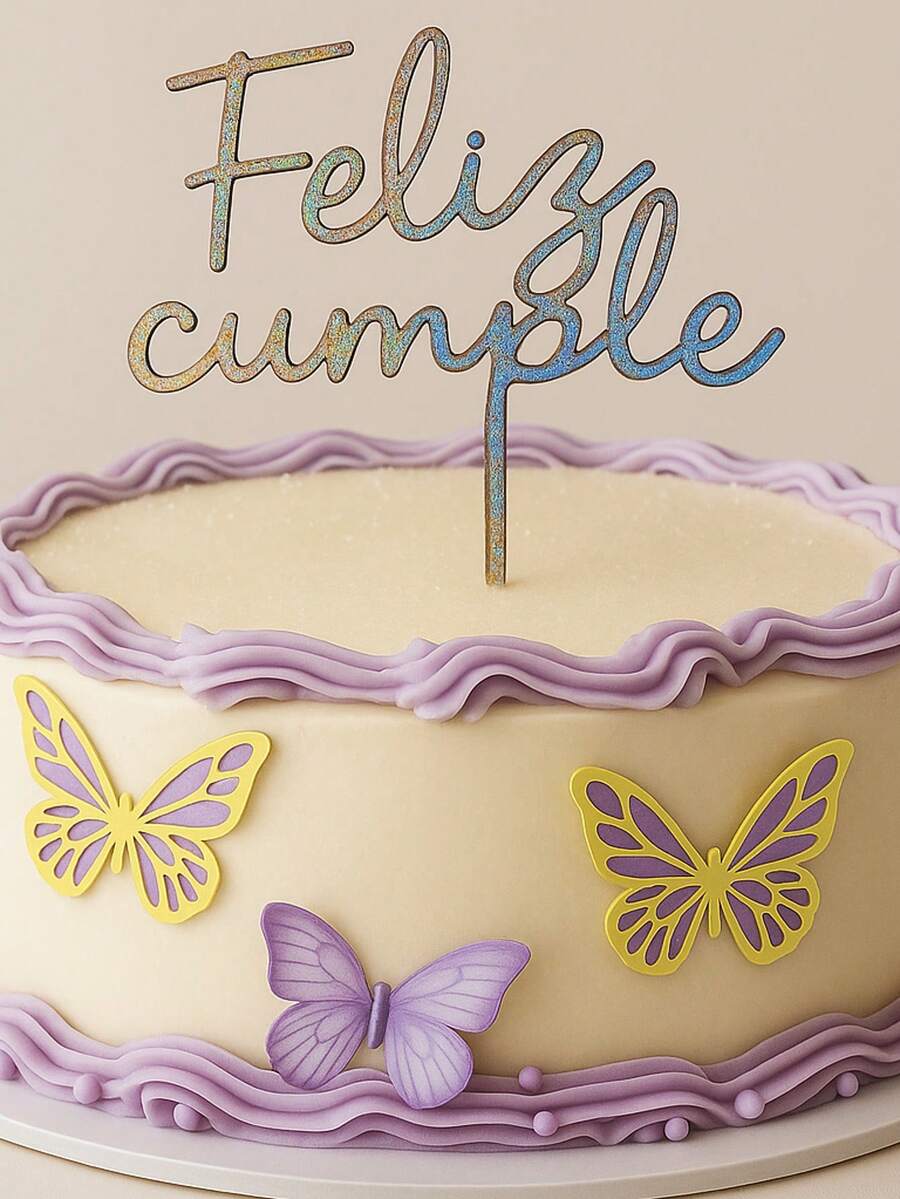 Decoración para Pasteles, Tartas y Postre para Celebraciones de Cumpleaños - Cake Topper en Madera MDF de 3 mm de Grosor - Color Plateado - Ideal para Decorar Pasteles y Tartas - Diseño Moderno con la Leyenda "Feliz Cumple" en Tipografía Manuscrita, Elegante y Moderna - Complemento perfecto para Cumpleaños, Aniversarios, Fiestas Temáticas, Infantiles, entre otras Para Hombres, Mujeres y Niños - Con medidas de 20 x 12 cm y Grosor de 3 mm - Fácil de colocar, Resistente y Reutilizable - Elaborado en México con Acabados de Calidad - Realza cualquier Pastel, Tartas y Mesa de Postres - Se adapta tanto a celebraciones infantiles como juveniles y de adultos, para hombres y mujeres. - Plateado - Ver 1