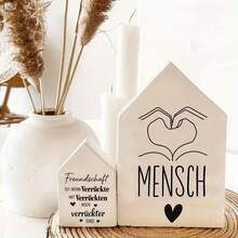 4张德语最佳友谊语录主题UV DTF转印贴纸，带有友谊语录艺术贴纸，完美适用于杯子、瓶子、DIY家具、玻璃器皿、瓶子和工艺品。 - 彩色 - 查看 11