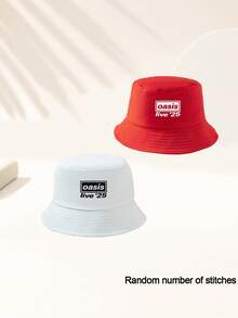 1 o 2 paquetes de "Oasis Live" Gorros de pareja con estampado de letras de 25', adecuados para viajes al aire libre, vacaciones en la playa, protección solar, estilo universitario, esenciales para cruceros, adecuados para vacaciones y combinación de moda casual, mejores regalos de vacaciones. Cálido en invierno