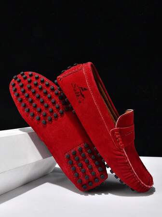 Designer Slip-On Loafers för Dam, Mjuk Imitationsmocka, Bekväma Avslappnade Bilskor, Gummisula, Mångsidig För Klänningar, Jeans, Lämplig För Medelålders, Unga, Studenter, Vardagspromenader, Vår/Sommar/Höst, Plus Size