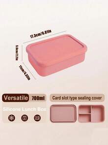1 pieza Caja de almuerzo de silicona personalizada, Caja de almuerzo de silicona con nombre personalizado, Caja bento personalizada con nombre grabado, Caja de almuerzo de silicona personalizada para adultos, Contenedores con 3 compartimentos, Almacenamiento de comida compartimentado para trabajo y viajes, Para trabajo, viajes, microondas, congelador y lavavajillas