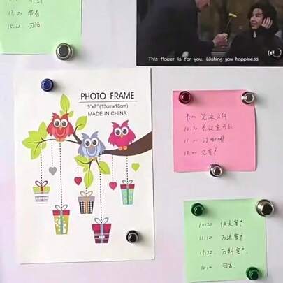 12pcs/Box 16mm Strong Magnetic Metal Push Pins, High Magnetic Material + Anti-Rust Coating, Magnetic Pins + File Clips 2-In-1, Strong Magnetic Adsorption, Small & Easy To Store, Office File Organization, Whiteboard Notes, Home Photo Decor, Student Study Material Organization