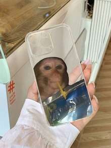 Monkey Drinking Beverage Graphic Painted Transparent TPU Shockproof Phone Case Compatible With IPhone, Galaxy S25 Ultra, S24 Ultra, S22, S21 Ultra, S21 FE 5G, S23, S23+, S23 Ultra, S24, A13 5G, A22 5G, A33 5G, A53 5G, A52 5G, A17, A56, A34, A35, A25, Pixel 6a, Pixel 7, Pixel 8, Pixel 9, Pixel 10 Pro XL SeriesFOR-YOUR-BELOVED-PHONEChristmas Gifts - 款式1(1件) - 查看 5